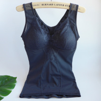Body-shaped warm vest woman free from wearing bra underwear one-piece big code close-up meme body enlarge Fat younger sister body-shaping clothes