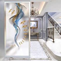 Partition decoration net red partition Changhong glass partition Art glass screen partition wall Abstract painting glass partition
