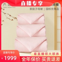  (Live exclusive)Taihu Snow 100 double palace cocoon mulberry silk filament quilt core mother quilt Net weight 1 2 3 kg