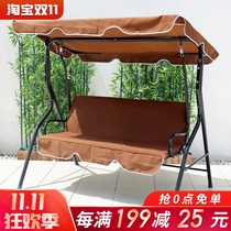 Outdoor swing wrought iron balcony hanging chair swing outdoor courtyard double rocking chair swing indoor hammock hanging chair