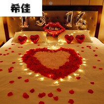Tanabata atmosphere 100 days anniversary anniversary boyfriend surprise layout birthday bed wedding room layout