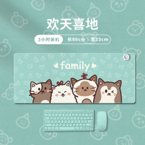 Cartoon heating mouse pad electric keyboard book table pad warm hand computer warm table pad office super large heating pad