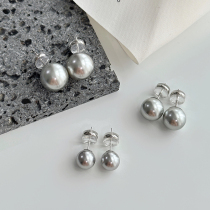 Real Multi Hemp Grey Pearl Earrings With Pure Silver s925 Earrings Superior earrings Elegant Ear Clip