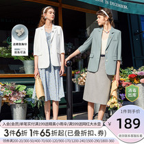 Fragrant Shadow Suit Jacket Woman 2022 Spring Dress New Fashion Loose Temperament Casual White Blue West Suit Spring Autumn