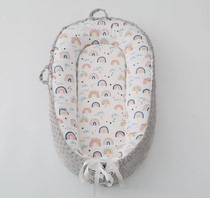 ins north European wind crib in bed womb bionic bed newborn sleeping bed with bubble suede baby bed fence cushion