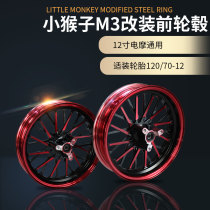 Electric Motorcycle Small Monkey m3 Accessories Retrofit Front Hub m5 Road Tiger Combat Speed Retrofit 12 Inch Disc Brake Steel Ring