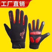 Riding gloves autumn and winter men and women outdoor riding plus velvet cold and warm bicycle sports gloves equipment