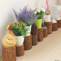  Creative rural pastoral wall wooden stake wall decoration three-dimensional wooden wall decoration Wall-mounted flower arrangement decoration ornaments flower pot
