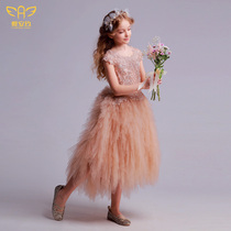 Ai Anjiu Gaoding dress girl piano performance princess dress children domineering birthday performance show evening dress