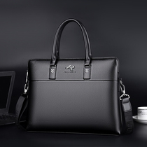 Kangaroo Men Bag Men Bag Handbag Handbags Hands for briefcase men Business single shoulder bag genuine leather texture Soft leather Casual Satchel