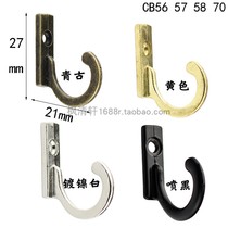 6 3 * 27MM single hook small hook single row hook zinc alloy hook mini hook nickel-plated nickel-coloured hook single hole