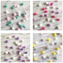Nordic ins style home soft decoration childrens room pendant Net red girl room decoration Macaron color hair ball string pendant