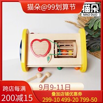 Baby toys multi-function beating piano tambourine eight-tone three-in-one musical instrument Wood 8-6 months or more baby puzzle