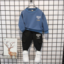 Boys autumn suit sports 2021 new foreign style childrens outfit 3-57 year old handsome boy autumn baby clothes