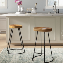 Bar chair High stool Wrought iron household bar stool table and chair Modern high chair Simple bar chair High chair
