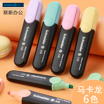 Red Dot Design Award Germany schneider schneider macaron color highlighter JOB105 color highlighter cute student Mark tasteless large capacity solid Marker Marker Marker Marker