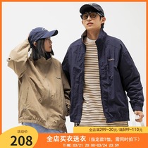 Ji Fan Spring Wear Side Zip Stand Collar Waterproof Jacket Men Cityboy Loose Japanese Couples Short Jacket