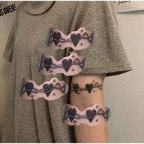 50 love bear line tattoo stickers heart to heart hand rope arm ring Korean fresh waterproof tattoo stickers