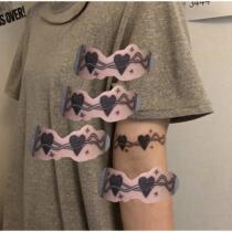 50 love bear line tattoo stickers heart to heart hand rope arm ring Korean fresh waterproof tattoo stickers