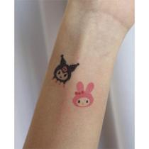 Soft cute cute bear color cartoon Kulomi bunny baby bear Korean simple waterproof tattoo sticker
