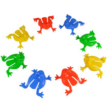 Childrens nostalgic toy mini bouncing Frog plastic puzzle building block non-toxic and tasteless jumping frog kindergarten toy