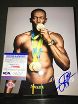 Usain Bolt Usain Bolt the worlds fast man autographed PSA certificate