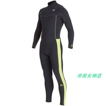 Biilabong surf 3 2mm winter clothing wetsuit wet coat warm thick cold winter conjoined sunscreen male