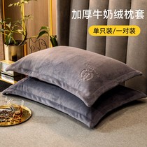 Pillow Ten Pillow Set Set Coral Velvet Gray Simple Nordic 48x74cm Pillow Case Flannel Men