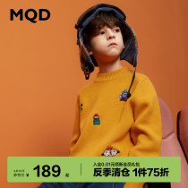 MQD Boy Clothing Boy Half High Collar Full Version Thickened Warm Sweater 21 Winter Dress New Children Red Beiyday Clothing