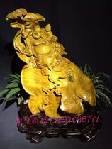 Jinsi Nan woodcarving small leaves Jinnan ornaments Golden Nana cloth bag Maitreya small leaf Zhennan Maitreya crafts