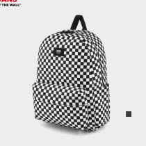 Vans Vans official black and white checkerboard Sports Leisure men and women outdoor backpack backpack