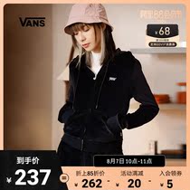 (Members  Day)Vans official black sports and leisure womens cardigan hooded sweater