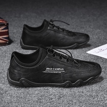 Leather shoes Mens shoes summer work kitchen work dirty ultra-light waterproof oil-proof non-slip labor protection black shoes for chefs