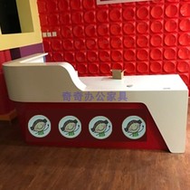 Paint front desk Reception desk Early education training course Kindergarten childrens center School cashier bar custom