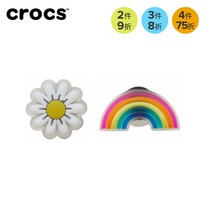 Crocs Carloo Chi Chi Chi star accessories hole shoes flower variety pattern transparent rainbow transparent little Daisy