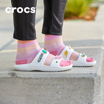 Crocs Sandals Suit Cards Loci Slippers Fashion Women Flat Bottom Shoes Summer Softsole Sandals Mens Shoes 206761