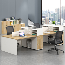 Minimalist Modern Staff Desk Chair Composition 4 Double 6 people Office furniture Employee Finance Computer cassette station