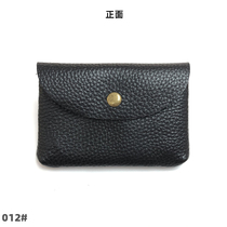 Foreign trade leather mini envelope change bag simple Buckle Head layer cowhide large capacity card bag men and women Special