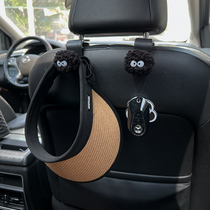 Cute small coal ball car creative hook car rear seat storage small expert car storage bucket tissue box