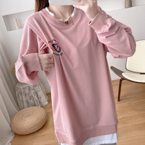 Postpartum wear breast-feeding clothes autumn out hot mother fashion coat long spring and autumn clothes sweater feeding clothes