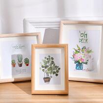 Photo frame European-style solid wood table hanging wall 5 inch 6 inch 7 inch 8 inch 10 inch A4 inch 12 inch desktop ornaments horizontal and vertical