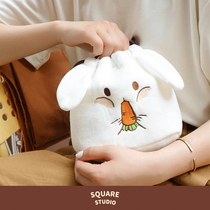 (Square Studio)Rara storage bag plush cute rabbit rabbit doll drawstring bag daily small object
