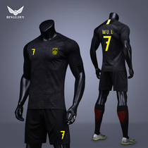  Chinese team football jersey new national team away black dragon football suit set Wu Lei male adult team uniform custom