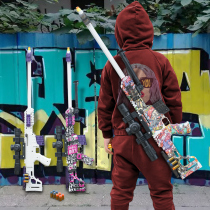 Little Moon Barrett Soft Bullet Gun AWM sniper rifle simulation childrens toy gun boy children eat chicken equipment 6