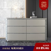 Methodist Italian light luxury solid wood sideboard living room porch household storage cabinet locker furniture C8