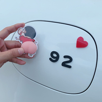 3d car fuel tank cap car stickers creative personality 9295 refueling tips cute cartoon decoration acrylic