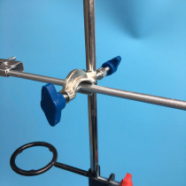 Double top wire clamp cross clamp straight angle clamp fixing clamp iron frame table with zinc alloy blue flat handle medium