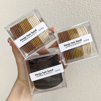 24 boxed head rope female pony tail summer ponytail simple summer hair rope leather band Net red 2021 New headdress