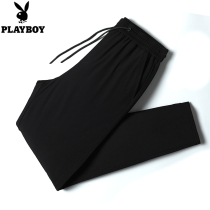 Playboy mens down pants 2022 new winter wear casual thickening warm white velvet beam trousers