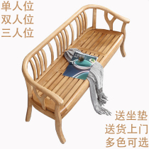 Winter and summer dual-use solid wood sofa small apartment modern minimalist popular living room rental room two or three people oak sofa